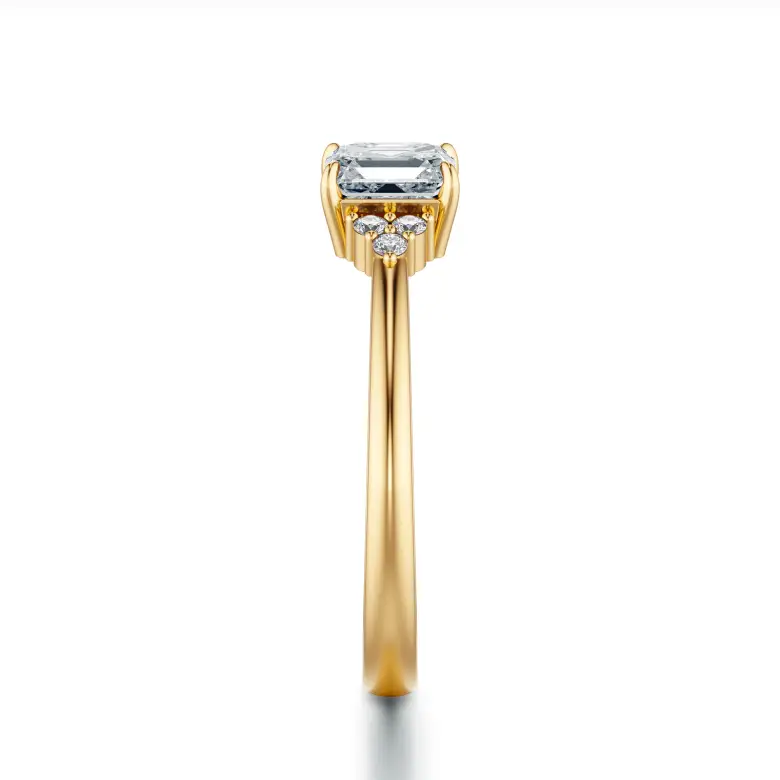 Pierścionek z prostokątnym diamentem 0.60ct SBPZ_043